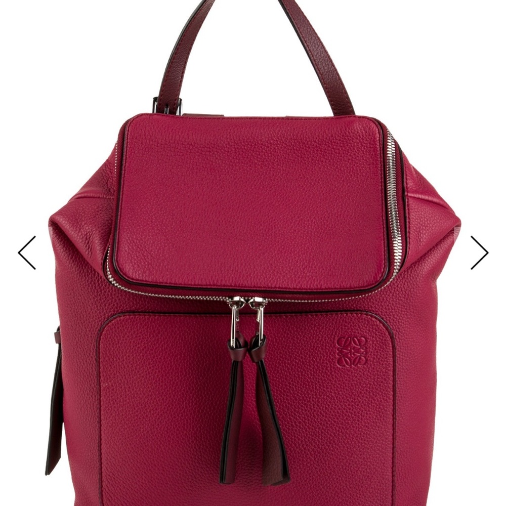 Loewe Red Leather Backpack